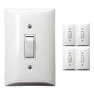 Kit 5 Interruptor Simples 1 Tecla 10A Branco Com Placa Espelho Bivolt 127v e 250v