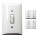 Kit 5 Interruptor Simples 1 Tecla 10A Com Placa Espelho Branco 127v e 250v Bivolt