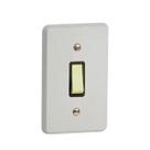 Kit 5 Interruptor Simples 10A/250V c/placa Cinza Iriel 1302