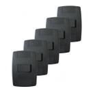 Kit 5 Interruptor Simples Preto 10A 250V Placa 4x2 Ilumi