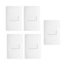 Kit 5 Interruptores Simples 16a/250v C/Placa 4x2 Branco Fame