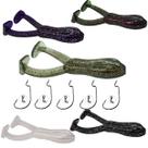 Kit 5 Isca Sapo Soft Frog 7,5cm Sinking + 5 Anzol Offset 2/0 Para Pesca de Traíra Tucunaré Black Bass Kit 5 Isca Sapo Soft Frog 7,5cm Sinking + 5 Anzol Offset 2/0 Para Pesca de Traíra Tucunaré Black Bass