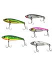 Kit 5 Iscas Artificiais Metal Vibration 6.2cm - 12g + Estojo