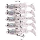 kit 5 Iscas Artificiais movimento Realista soft shad bait