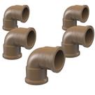 Kit 5 Joelho 90* Soldável Pvc Marrom 1 1/2" (50MM) Tigre