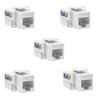 Kit 5 Keystone Rj45 Femea Cat5E 90 Graus T568A/B Pluscable Kit 5 Keystone Rj45 Femea Cat5E 90 Graus T568A/B Pluscable