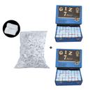 Kit 5 Kg Giz Branco + 288 Azul Mesa Bar Taco Sinuca Bilhar