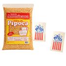 Kit 5 kilos Milho pipoca amarelo + 1000 saquinhos 8x17cm