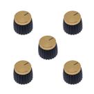 Kit 5 Knob Amplificador Estilo Marshall Dourado Gold ABS