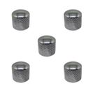 Kit 5 Knob Baixo Guitarra Metal Sem Parafuso KB01 Cromado