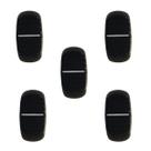 Kit 5 Knob Deslizante Rounded 4mm Preto Estilo Behringer