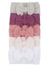Kit 5 Laços de Bebê Macio Faixinha Turbante Infantil