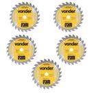 Kit 5 Lâminas Para Serra Circular Vonder 185X20mm 24 Dentes Metal Vídea Excelente Qualidade Original