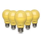 Kit 5 lampada anti inseto 4w branco quente biv e27 ourolux