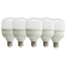 Kit 5 Lâmpada Led Alta Potência Foxlux 20W 6500K Branco Frio Iluminação Residencial Comercial Escritório Cozinha Garagem Depósito