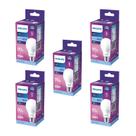Kit 5 Lâmpada Led Bulbo 13w = 90w 1311lm Bivolt Philips 6500k branca Cor Da Luz Branco-frio