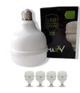 kit 5 Lâmpada LED Bulbo 50W Fria