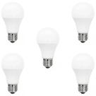 Kit 5 lampada led bulbo a55 6w branco quente 3000k biv e27 kian