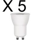 Kit 5 lampada led mini dicroica 3w branco frio 6500k bivolt gu10 - stella