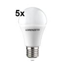 Kit 5 Lâmpada Loren LED Bulbo 12W 6500K Lorenzetti