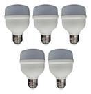 Kit 5 Lampadas Bulbo T Galaxy LED E27 20W Bivolt 4000K