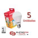 Kit 5 Lâmpadas Led 9w Bulbo Bivolt Econômica Branco Fria 6.500K - OuroLux
