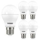 Kit 5 Lâmpadas Led Bolinha Tkl 4,9w Taschibra E27 Bivolt 4000k Neutro