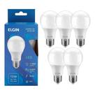 Kit 5 Lâmpadas Led Bulbo 12w E27 Branco Frio Inmetro Elgin