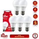 Kit 5 Lâmpadas Led Bulbo 15w 3000k E-27 Bivolt 10061 Kian