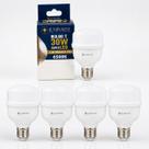 Kit 5 Lâmpadas Led Bulbo 30w E27 Branco Frio Inmetro Luminarte Kit 5 Lâmpadas Led Bulbo 30w E27 Branco Frio Inmetro Luminarte