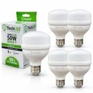 Kit 5 Lâmpadas Led Super Bulbo 50w Alta Potência Bivolt Branco Frio Techluz
