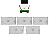 KIT 5 Lanterna Dianteira Delimitadora Teto Vigia CR c/ Soquete Ônibus Busscar