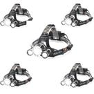 Kit 5 Lanterna Recarregável de cabeça 3 leds Forte Camping Acampamento Escalada