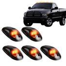 Kit 5 lanternas cab ligth para teto caminhonetes com iluminação ambar