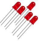 Kit 5 led 5mm vermelho ultra brilho