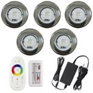 KIT 5 Led Rgb 10w Inox Premium Iluminação Piscina 12V KIT 5 Led Rgb 10w Inox Premium Iluminação Piscina 12V