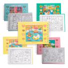Kit 5 Livro Para Colorir Cozzy Friends Desenho Animais Fofos