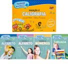 Kit 5 Livros Infantil Caligrafia Alfabeto Números Tabuada