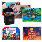 Kit 5 Livros Para Colorir Com Canetinha Desenho Infantil