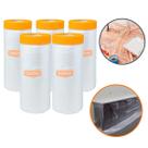 Kit 5 Lona Protetora Pintura e Reforma Fita Adesiva 105cm x 20m Bobina Plástica 21 m² Cobertura Obras Construção Móveis