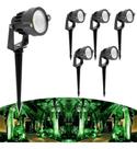 Kit 5 Luminária Espeto Jardim Led 7w Verde