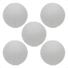Kit 5 Luminária Japonesa Decoração Oriental Pendente Teto Festa Casamento Papel 60 cm Branca