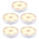 Kit 5 Luminária Lâmpada Led Sensor PresençaRecarregável USB