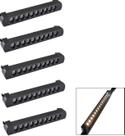 Kit 5 Luminária Led Pontual Linear 20w 3000k Para Trilho Preto Bivolt