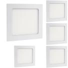 Kit 5 Luminária Led Quadrado 12W Embutir Luz Neutra 4000K Bivolt - Iluminação Equilibrada com Design Moderno