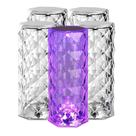 Kit 5 Luminária Mesa Cristal LED 16 Cores Luz Projetor Controle Remoto Touch Diamante Toque Quarto USB