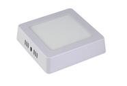 Kit 5 luminária painel led 12w lux quadrado sobrepor