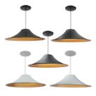 Kit 5 Luminária Pendente Chapéu Chinês Com Interior Cobre Com Fiação 110/220v