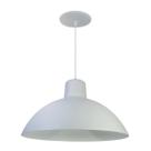 Kit 5 Luminária Pendente Chinesa 33cm Interior Branco Brilho Com Fiação 110/220v