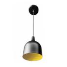 Kit 5 Luminária Pendente Gota Com Interior Amarelo Com Fiação 110/220v